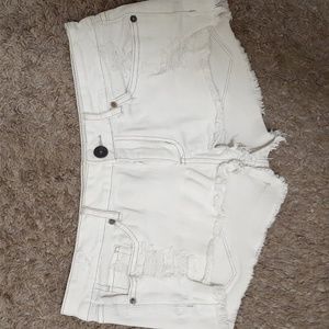 Bullhead Black White Distressed Denim Shorts Size 5